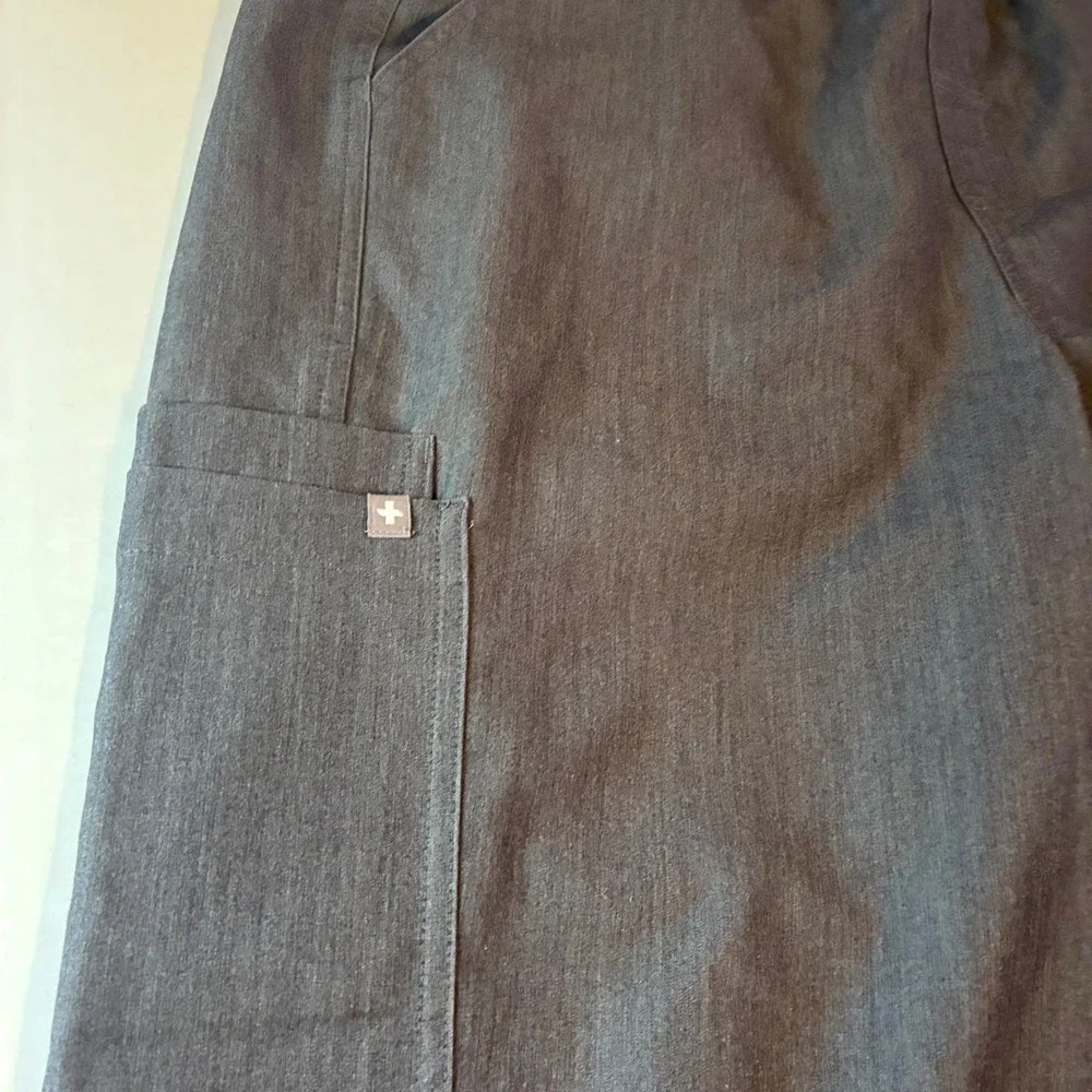 Figs Tech Collection Men's T2001T Gray Scrubs Set Top Pants XXL Leon Axim Cargo